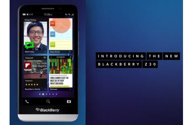 Состоялся анонс флагмана BlackBerry Z30
