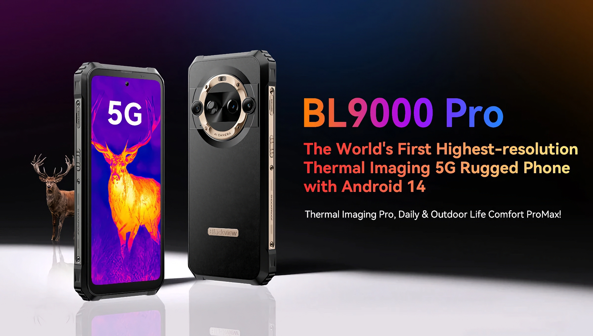 Blackview BL9000 Pro: ударостійкий смартфон із чипом MediaTek Dimensity 8020, батареєю на 8800 мАг і тепловізором FLIR за спеціальною ціною