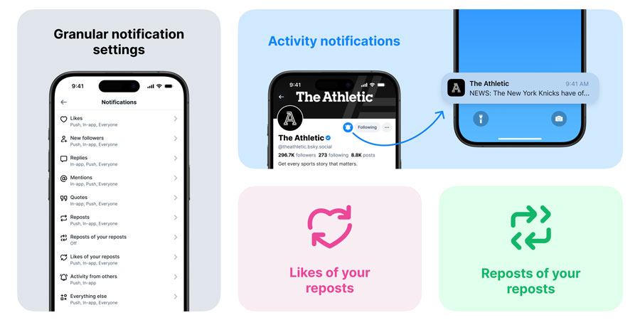 Managing notifications in Bluesky