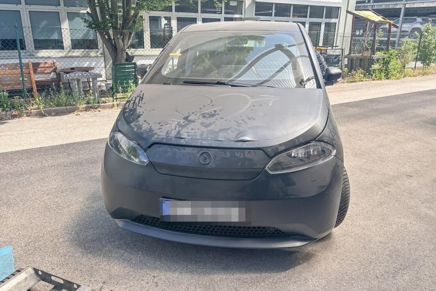 Camouflaged sample of an electric car