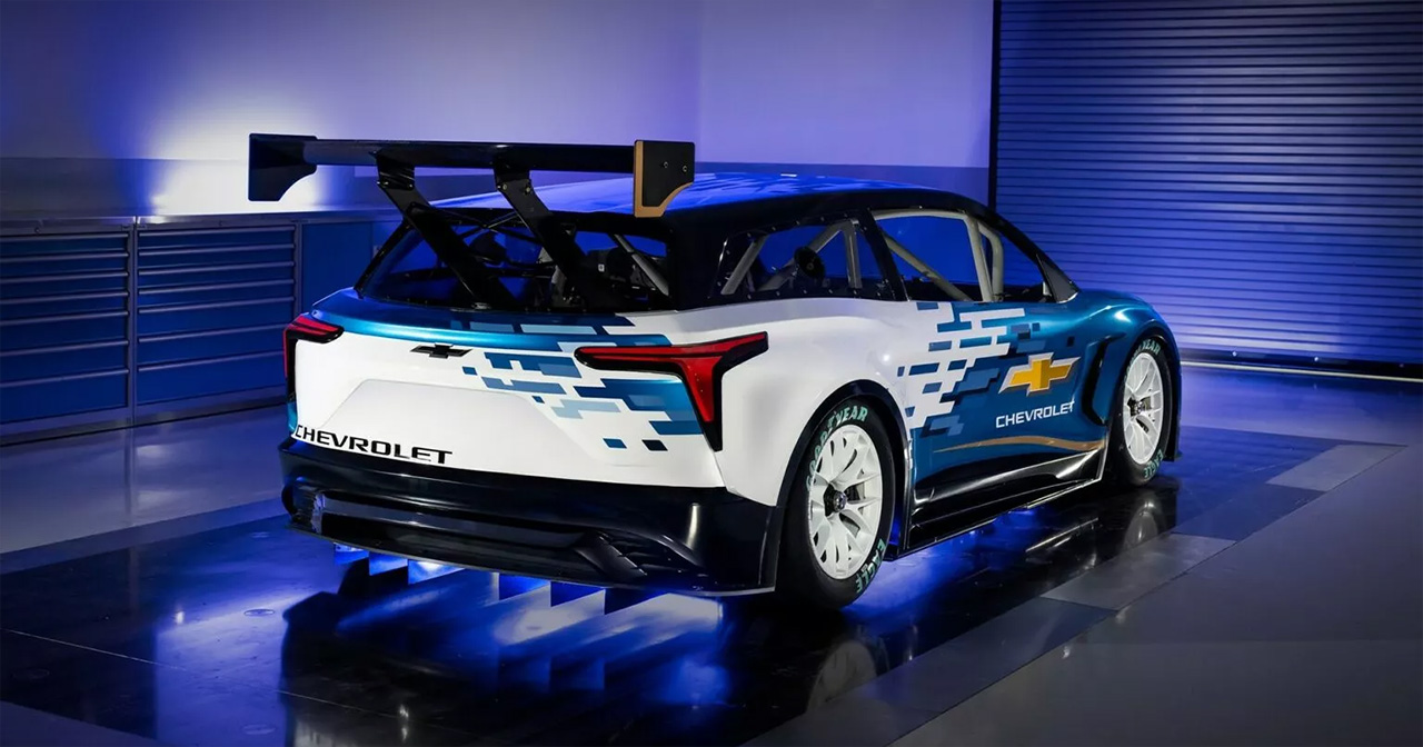 Chevrolet Blazer EV.R NASCAR at the racetrack.
