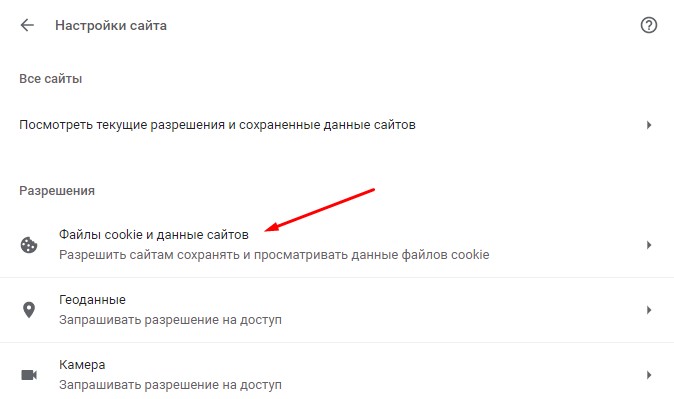 Настройки сайтов в Сhrome