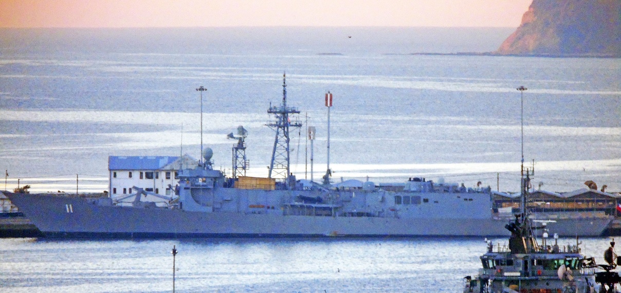 La frégate Capitán Prat en cours de modernisation