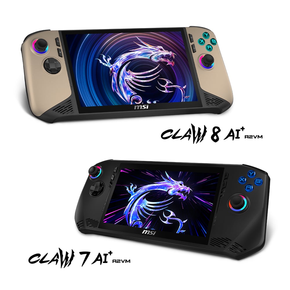 Consoles Claw 7 AI+ et Claw 8 AI+.