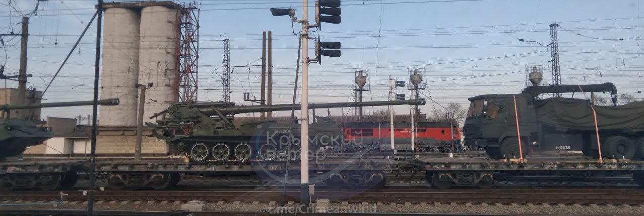Koksan air defence system on a train in the occupied Crimea