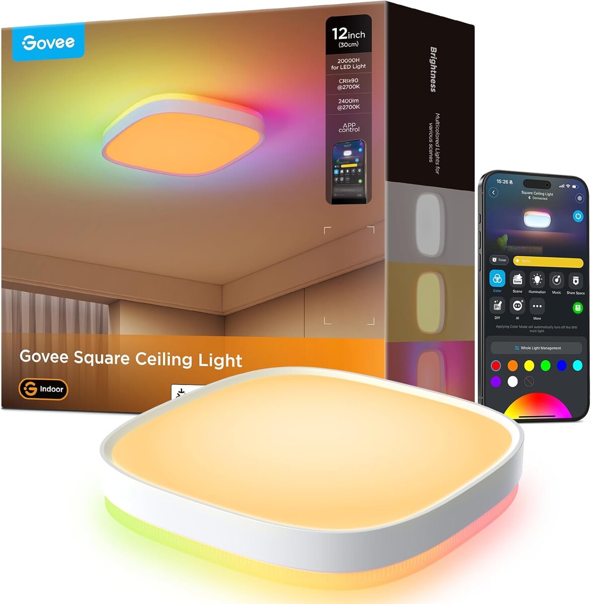 Запуск Govee Square Ceiling Light