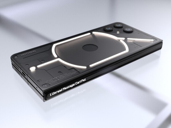 Écran flexible du smartphone Nothing Fold (1) doté d'une charnière unique