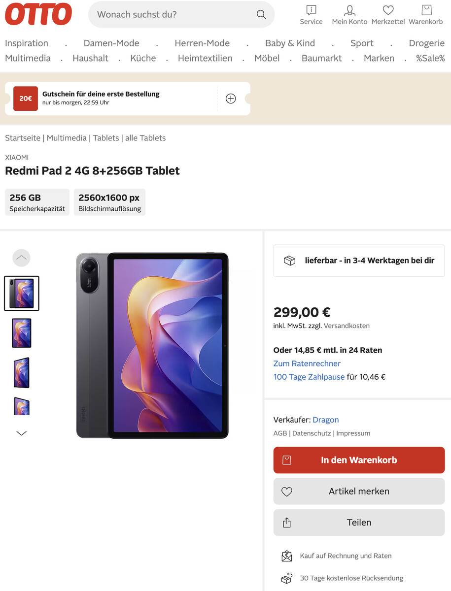 Xiaomi Redmi Pad 2 - prix et configurations - prix et configurations