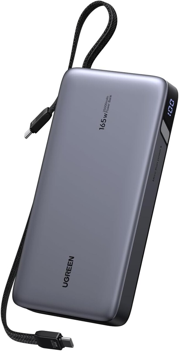 Ugreen павербанк з двома вбудованими кабелями USB-C