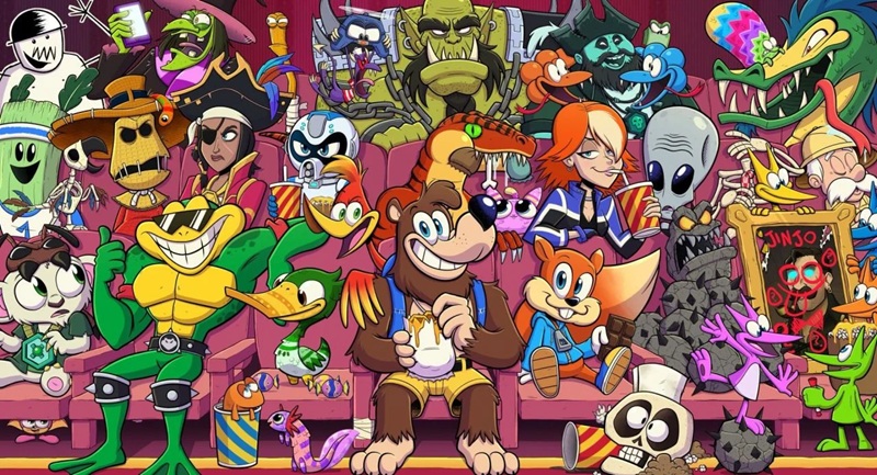 A dynamic background for Xbox dedicated to Rare games