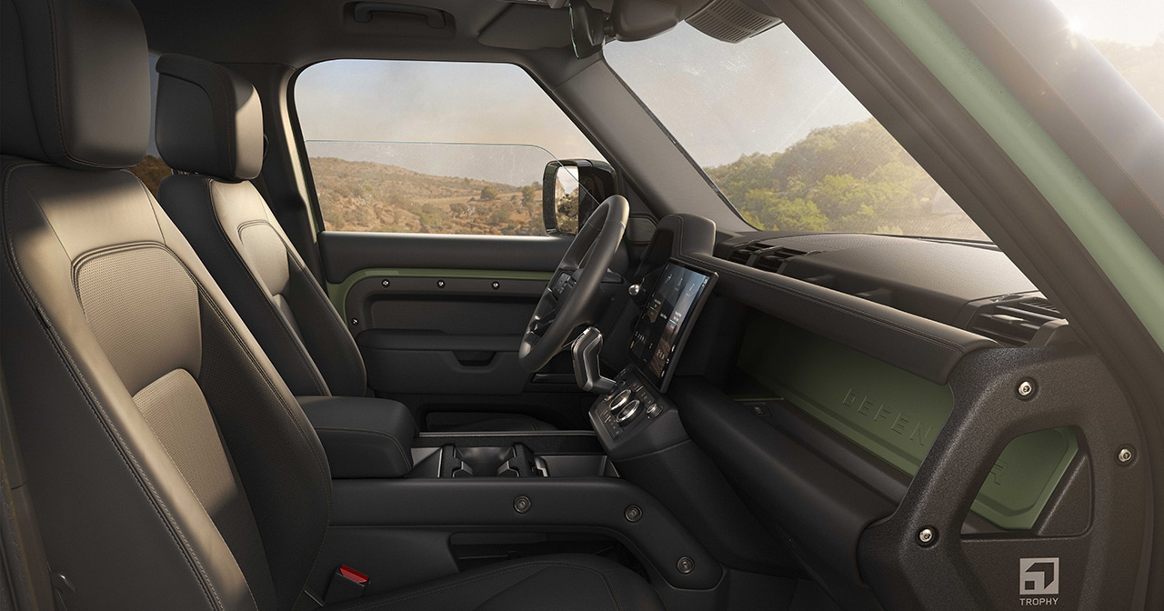 Interior of the Land Rover Defender Trophy Edition
