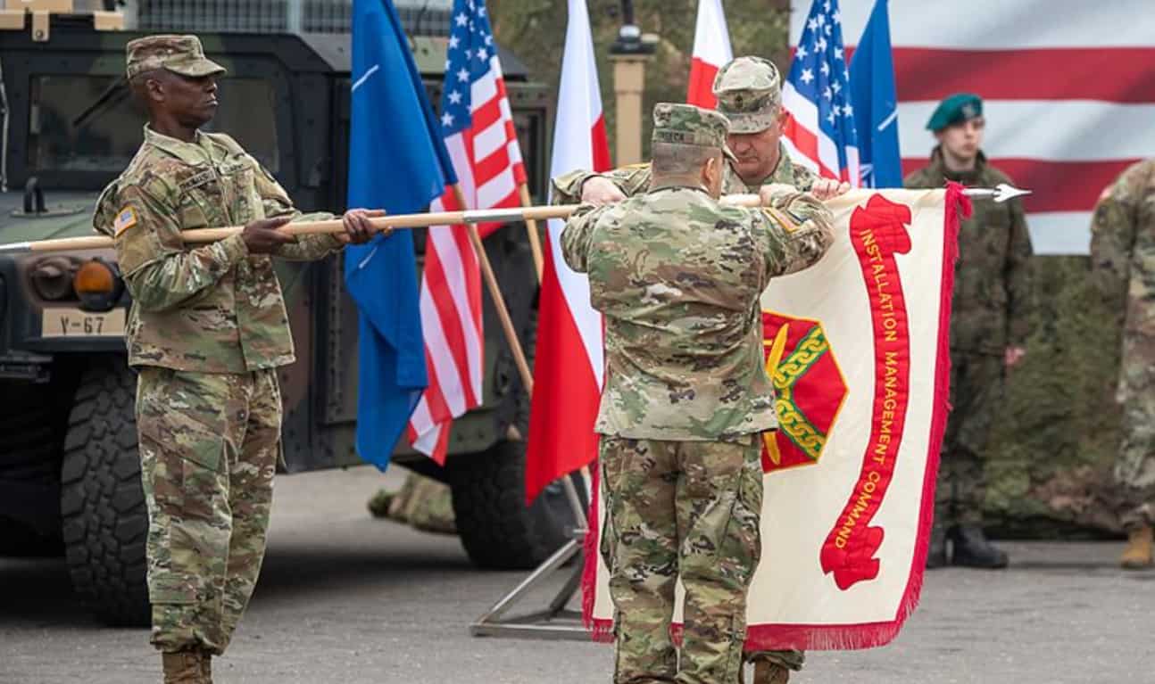 Opening ceremony of the first permanent US military base in Poland