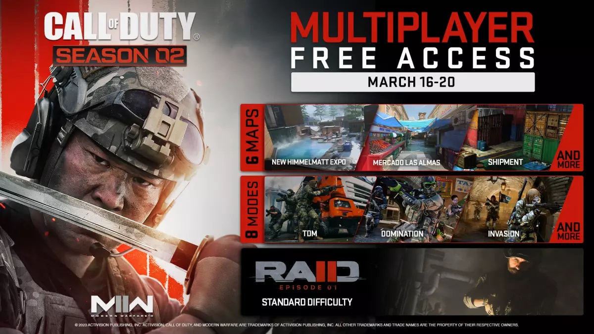 Week-end gratuit Call of Duty : Modern Warfare II : les modes en ligne seront accessibles à tous du 16 au 20 mars