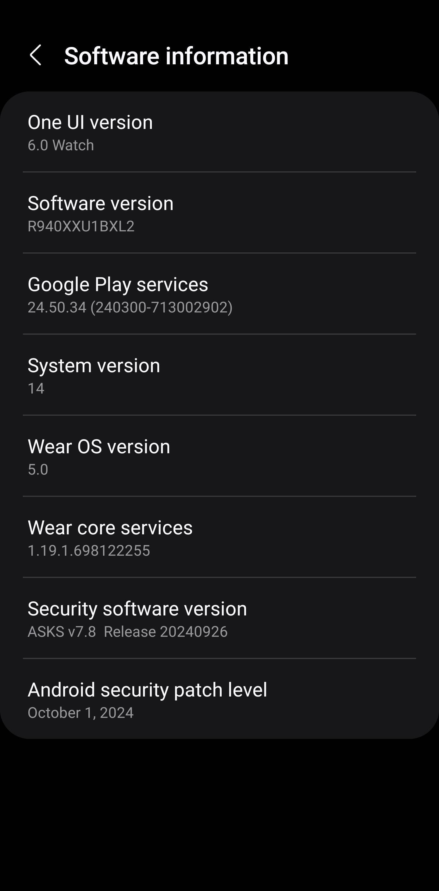 Information about the latest update for the Galaxy Watch 6 series smartwatches