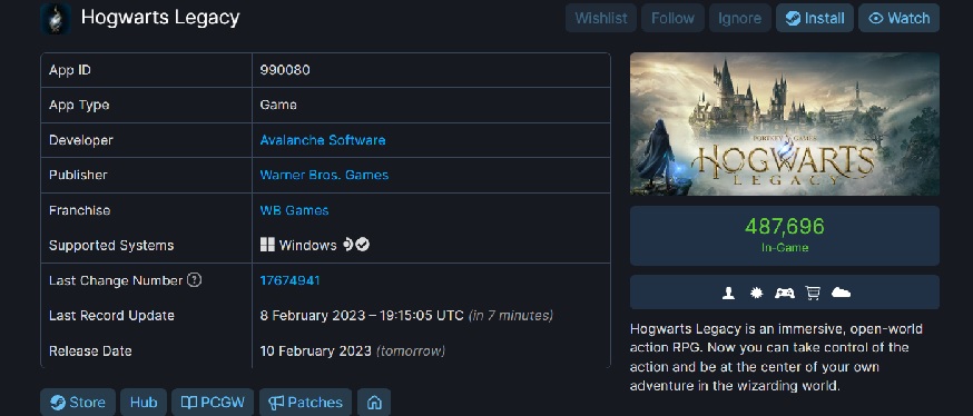 Hogwarts is crowded: the number of simultaneous players in Hogwarts Legacy is steadily approaching 500,000, and that's even though the game isn't available to everyone!-2