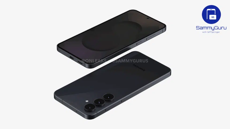 Render of Samsung Galaxy S25 FE with rear view