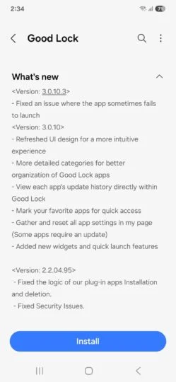 Оновлення Good Lock 3.0.10.3