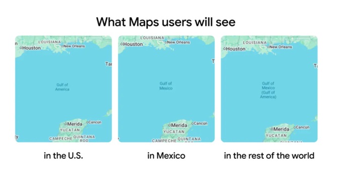 Изменения в названии Мексиканского залива на Google Maps