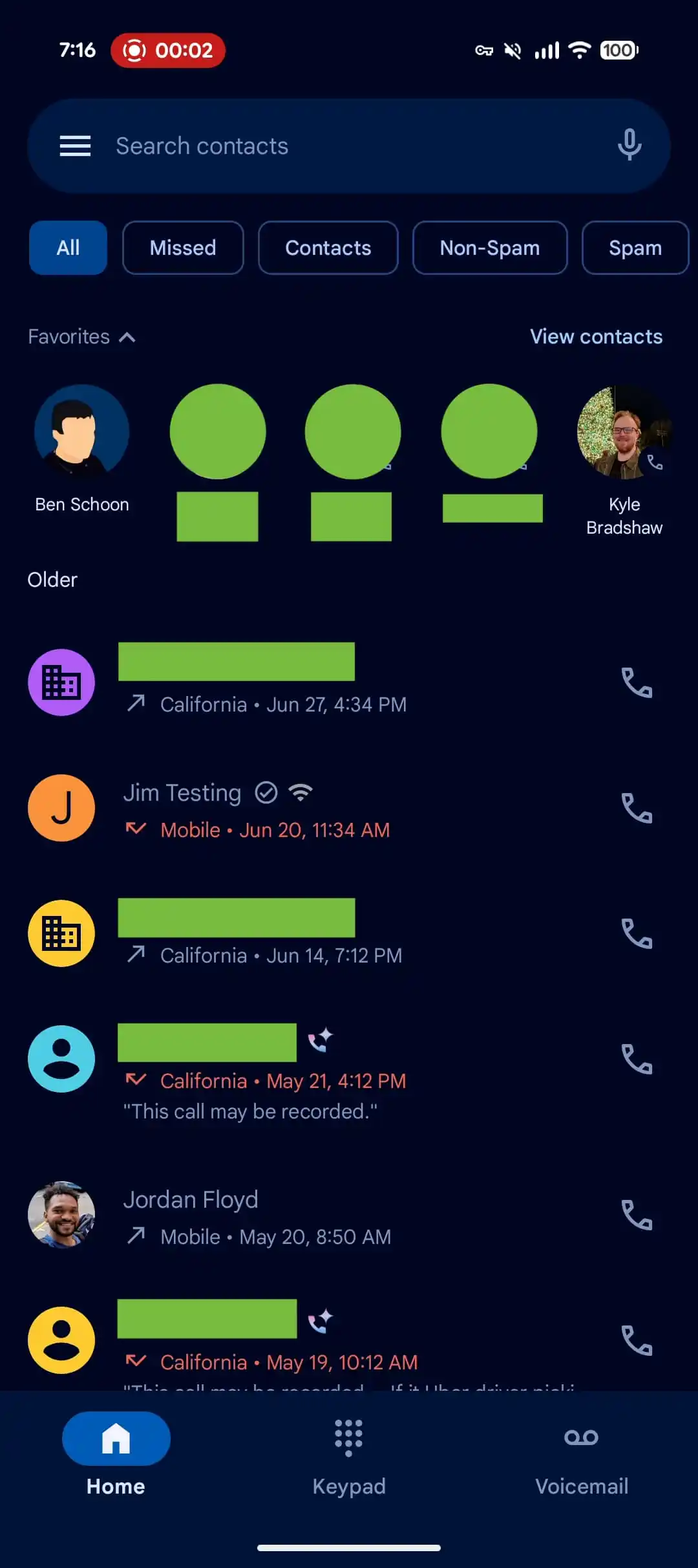 Новий дизайн головного екрану Google Phone