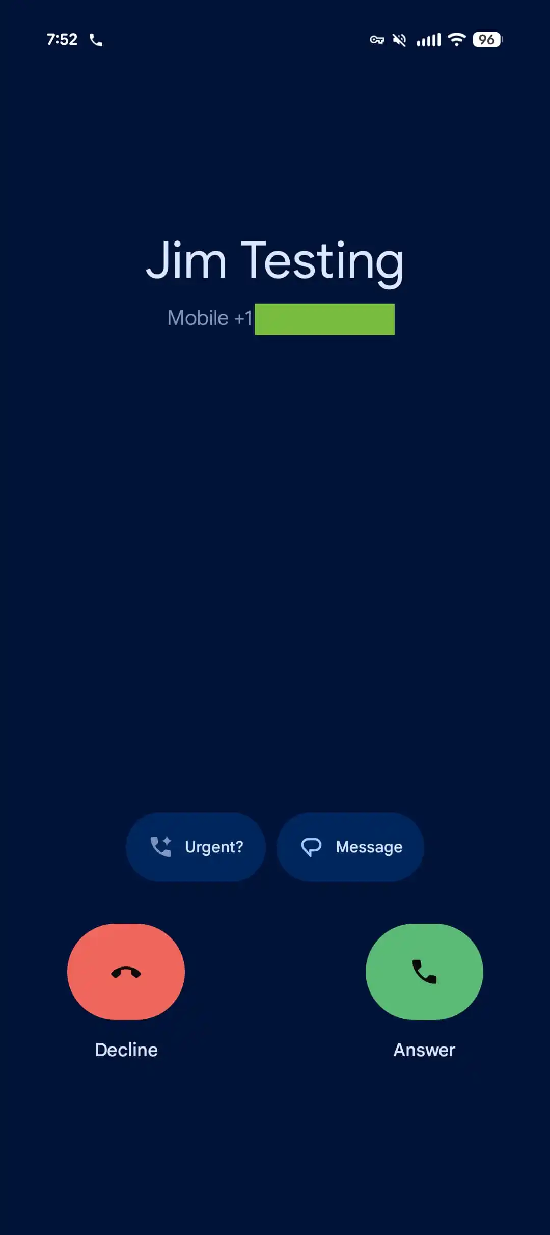 Деталі екрану дзвінка Google Phone
