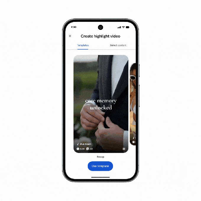 Google Photos video templates
