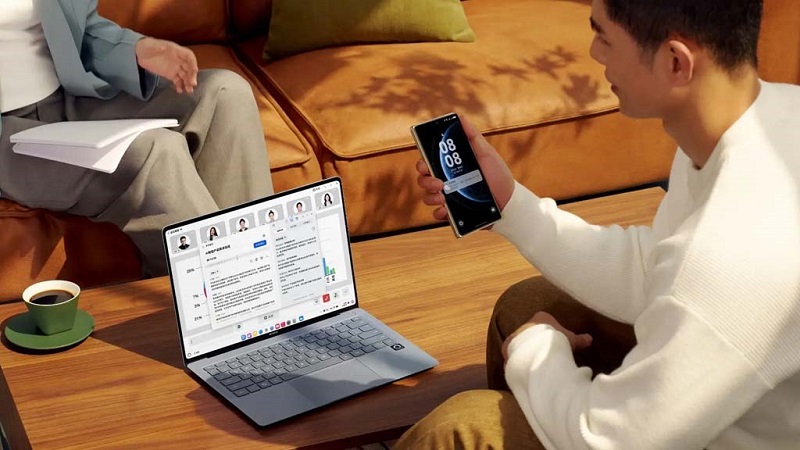 Interface HarmonyOS 5 sur un laptop