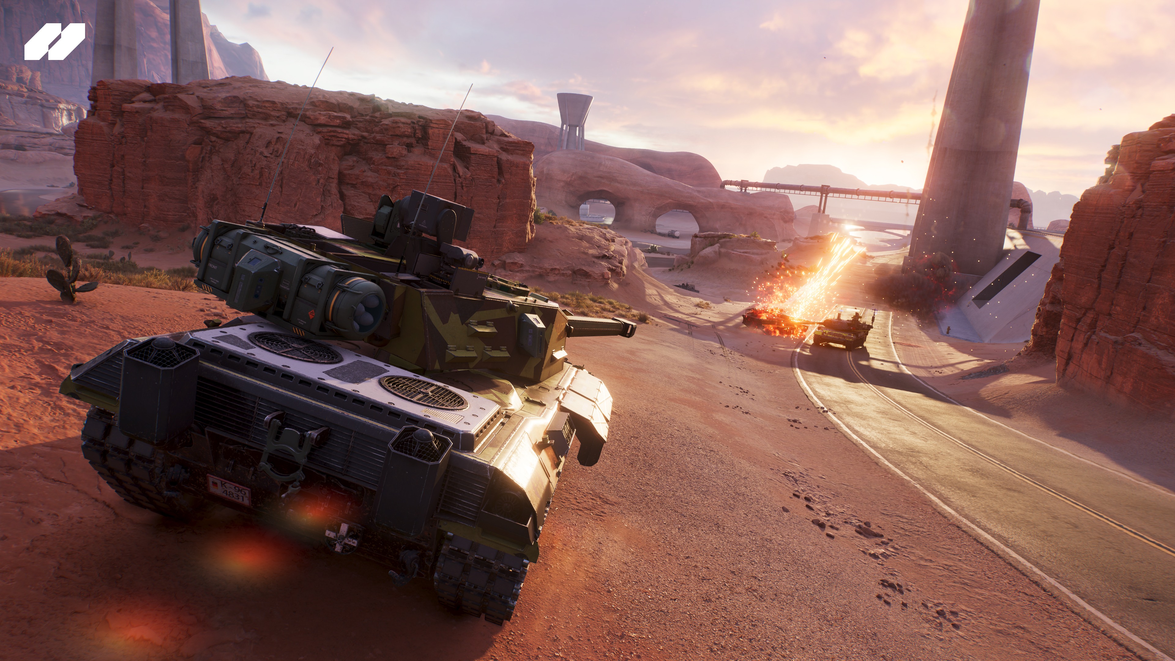 Screenshot from the game World of Tanks: HEAT without an interface