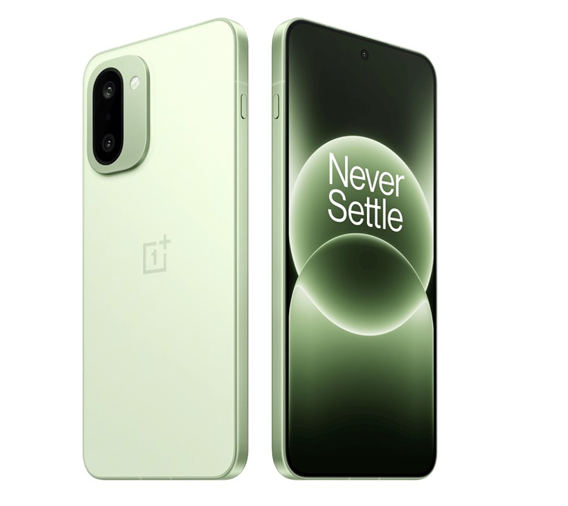 Смартфон OnePlus 15R в зеленом цвете