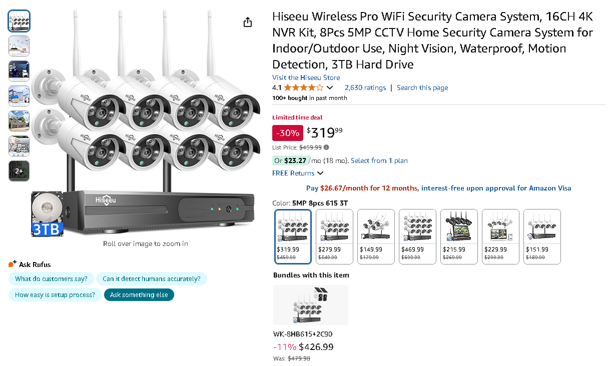 Hiseeu Wireless Pro WiFi Security Camera System Hiseeu Wireless Pro WiFi Security Camera System