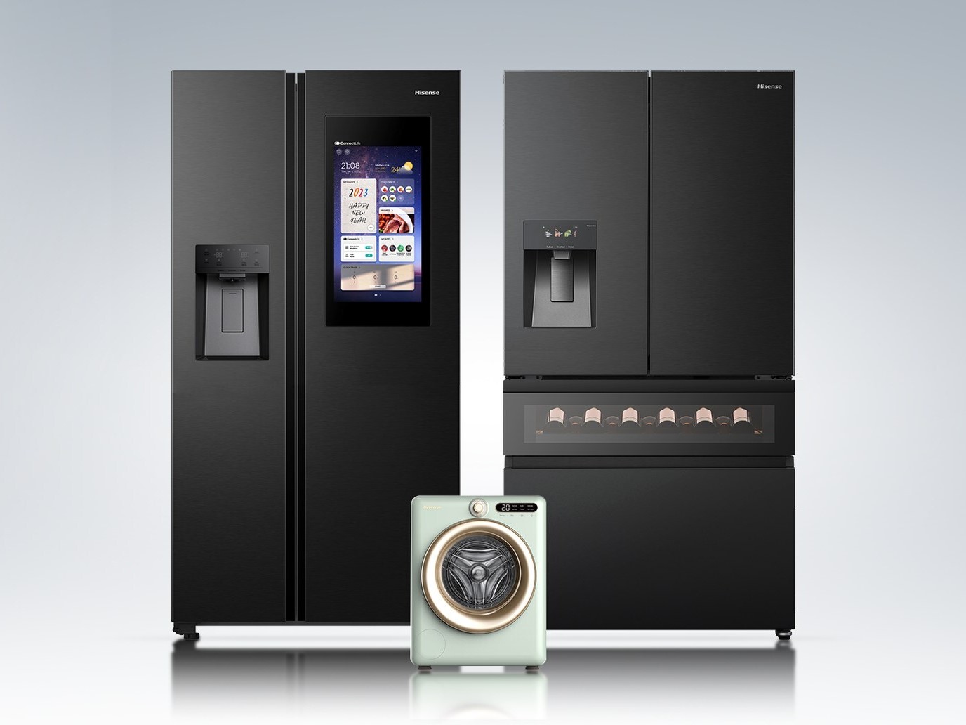 Hisense Jumbo Side-by-Side smart fridge with Dish Designer function