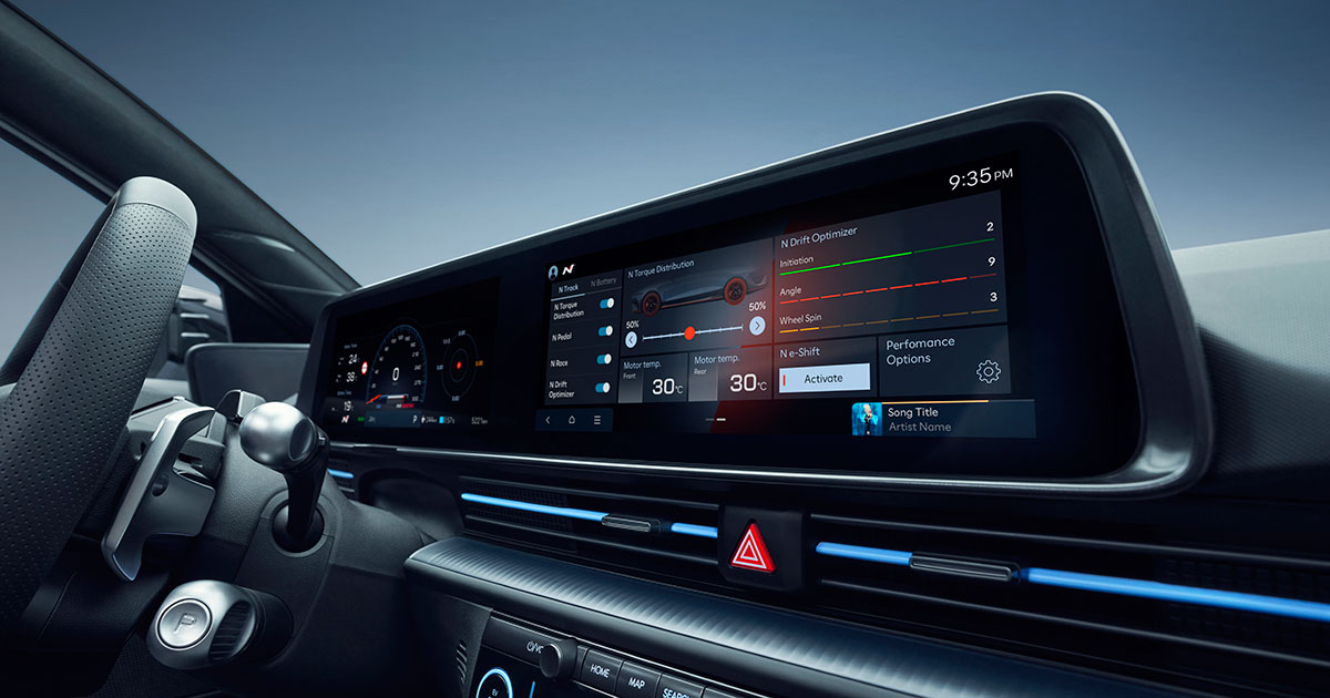 Interior of the Hyundai Ioniq 6 N