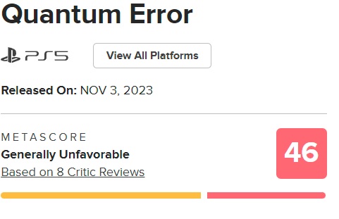 Une mauvaise mise en œuvre de grandes idées : les critiques n'ont pas été satisfaits du jeu de tir d'horreur Quantum Error. Le jeu a reçu de mauvaises notes-2