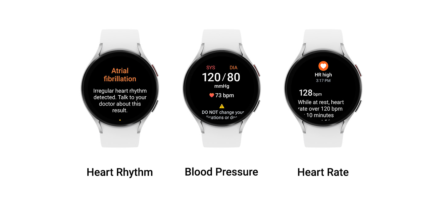 Health features in the Galaxy Watch series smartwatches