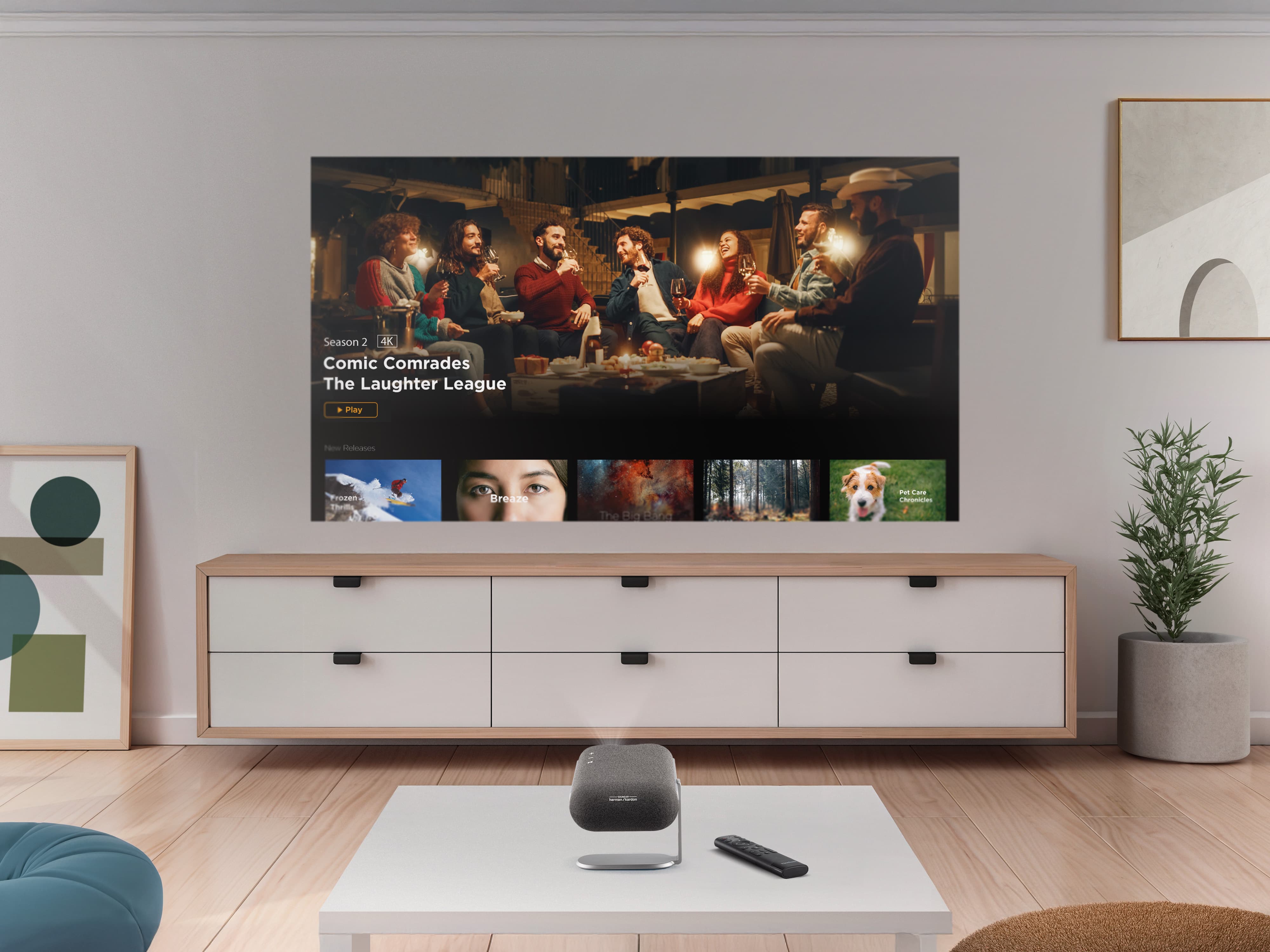 Scène avec le projecteur ViewSonic M1 Max