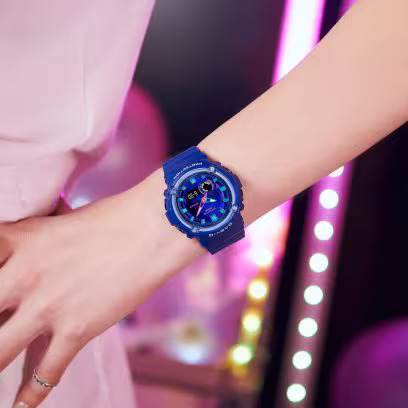 Casio watches with a rainbow design