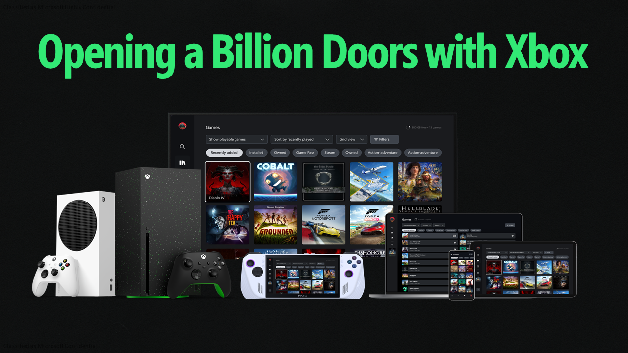 Interface de la Xbox. Illustration : Xbox