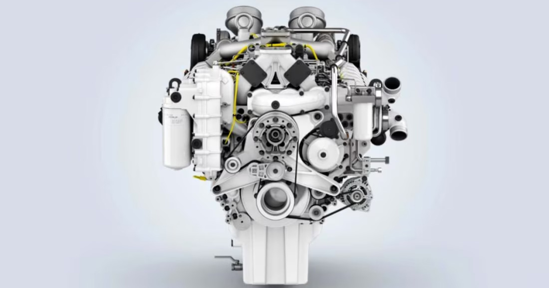 Moteur Liebherr D9612 en fonctionnement