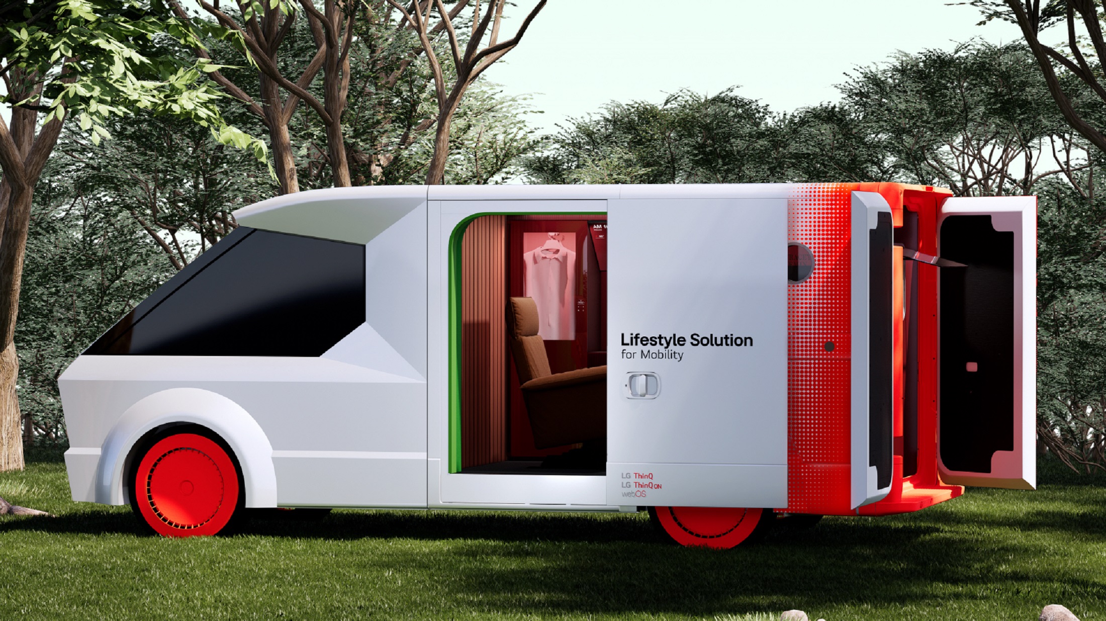 Futuristic appearance of the Lifestyle Solution for Mobility van