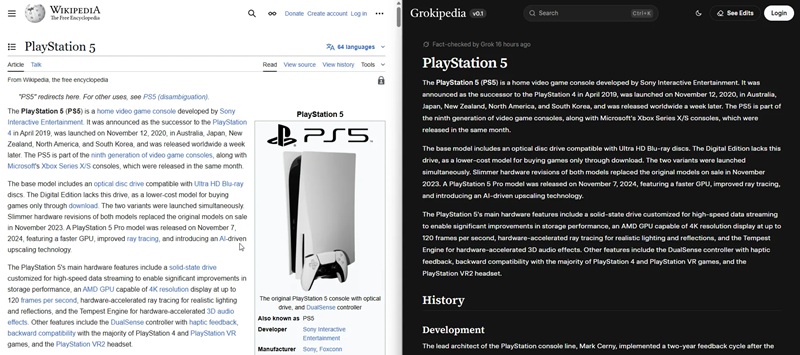 Зображення Grokipedia
