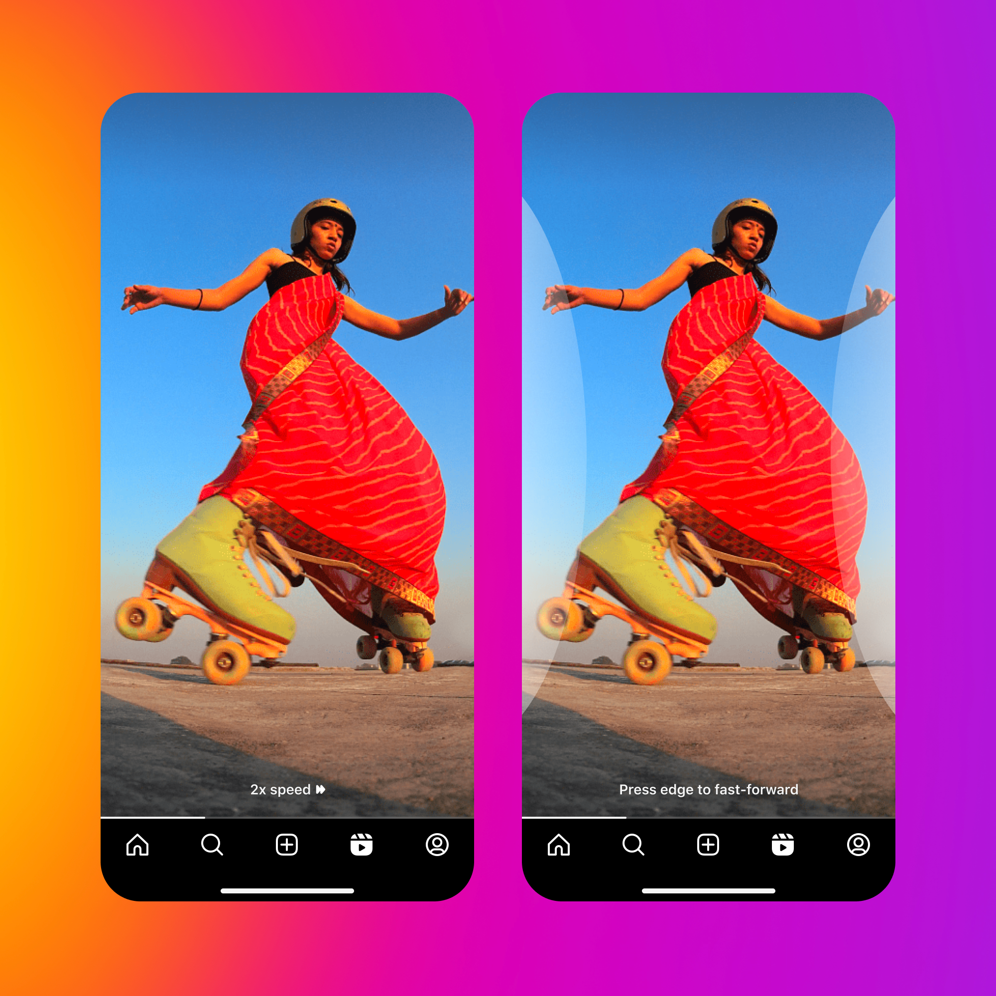 Опция fast-forward для Reels. Иллюстрация: Instagram