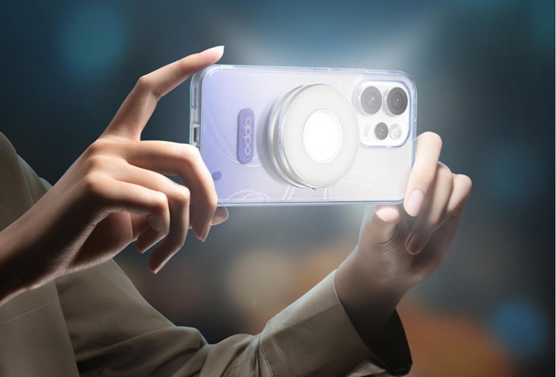 Oppo Magnetic Halo Flash Light - Side View