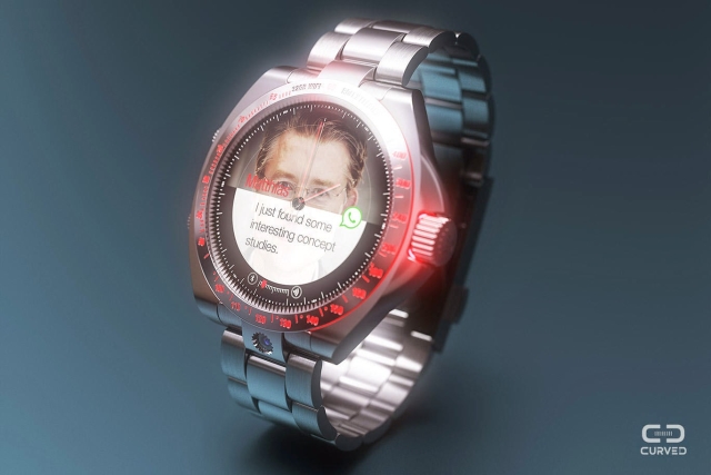 Curved Labs создала концепт «умных» часов iRolex-2
