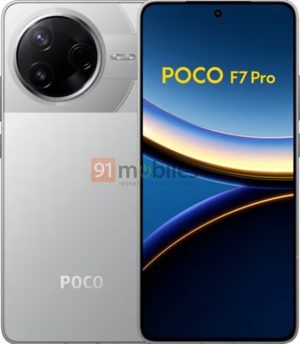 Poco F7 Pro in blue colour