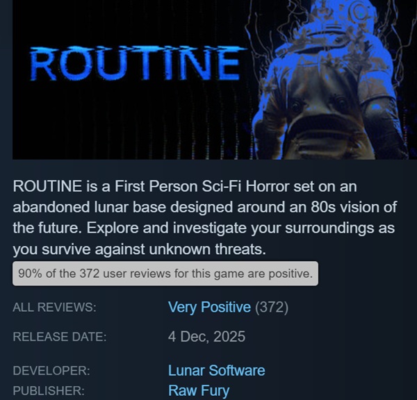 Сцена из игры ROUTINE