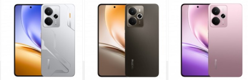 Le smartphone Realme 14 5G en plusieurs couleurs