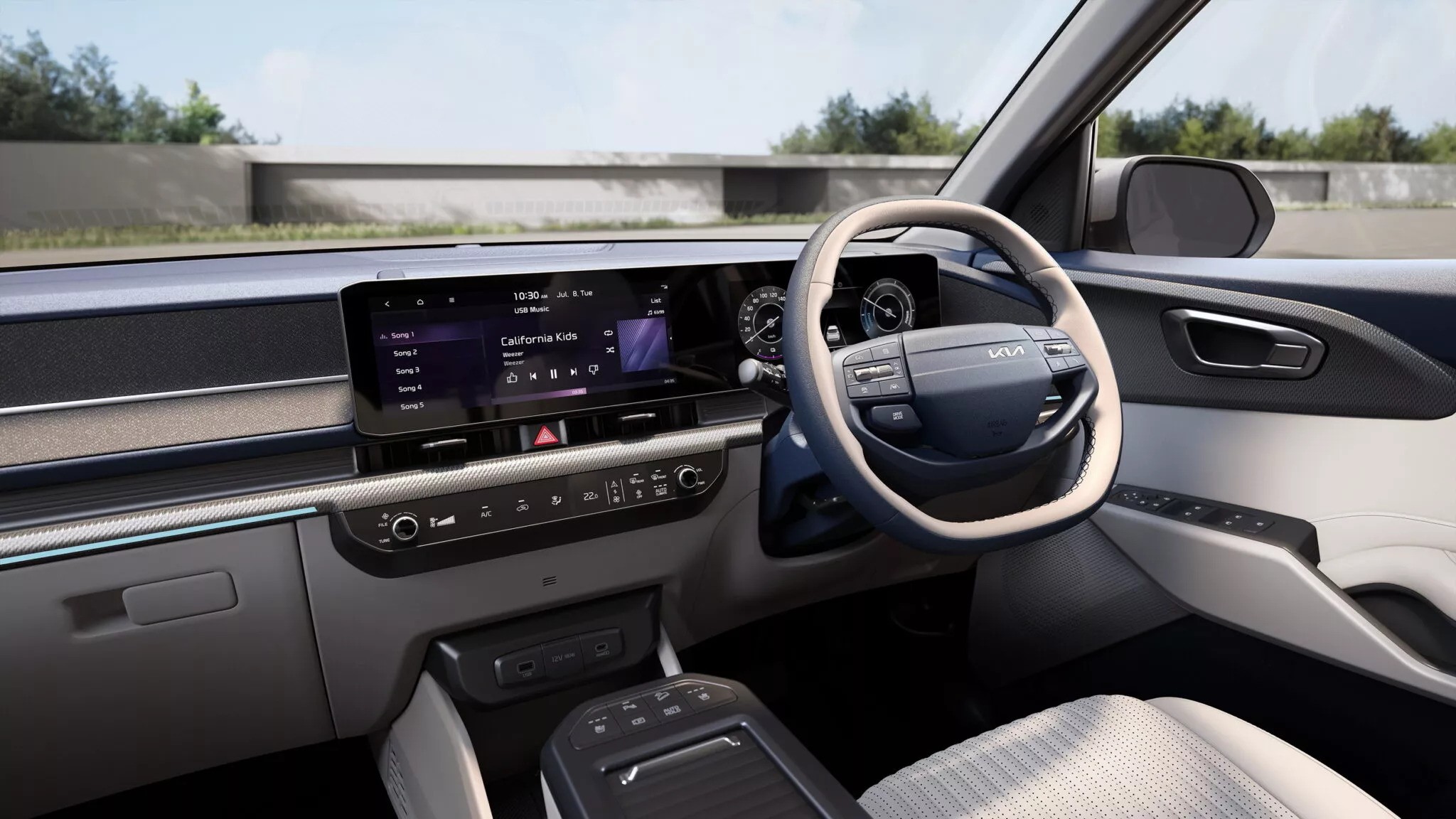 Kia Carens Clavis EV side view