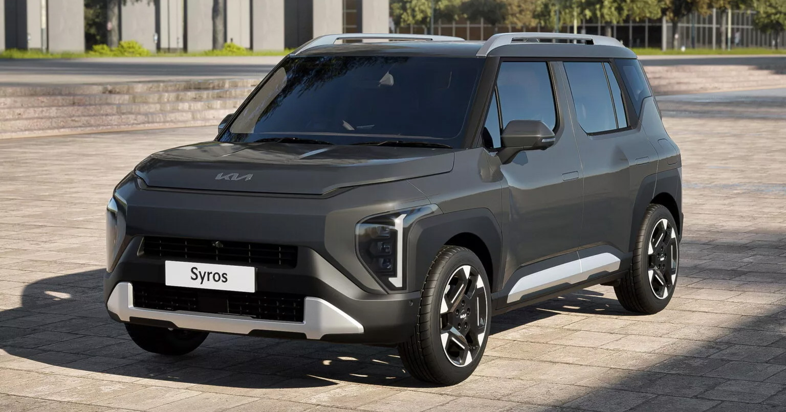Компактный кроссовер Kia Syros с угловатым дизайном
