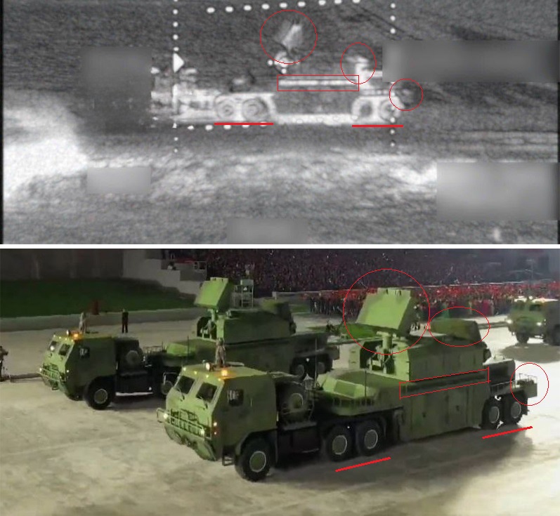 Similar silhouette elements of the affected system