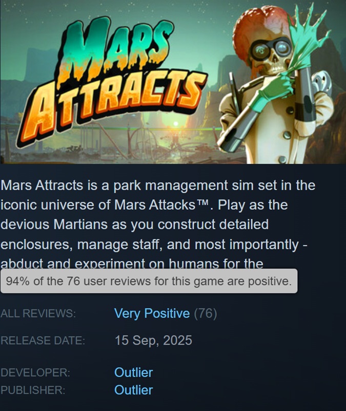 Screenshot from the game Mars Attracts
