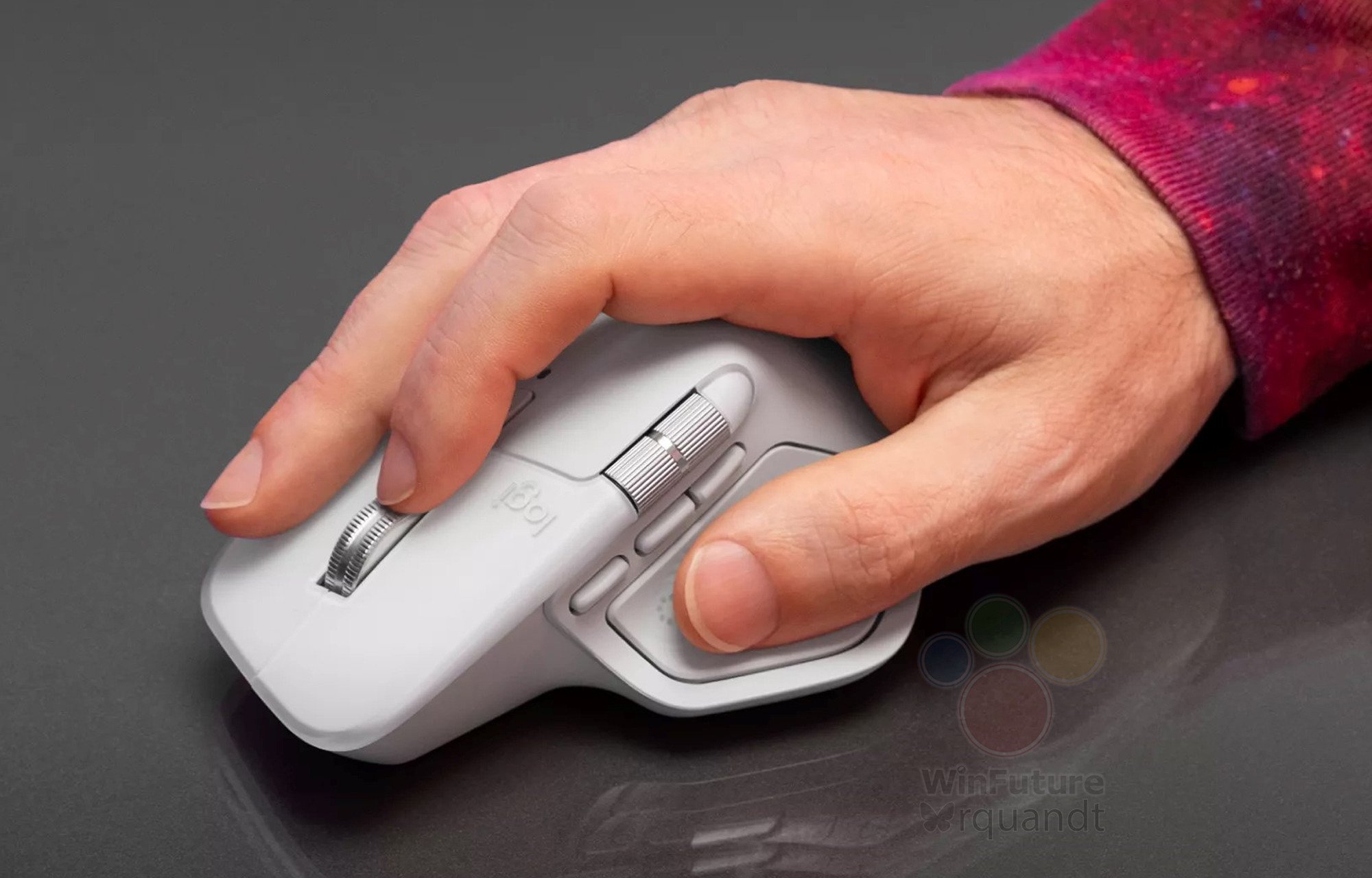 Side view of the Logitech MX Master 4